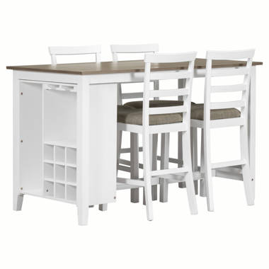 Kitchen island table discount with 4 chairs